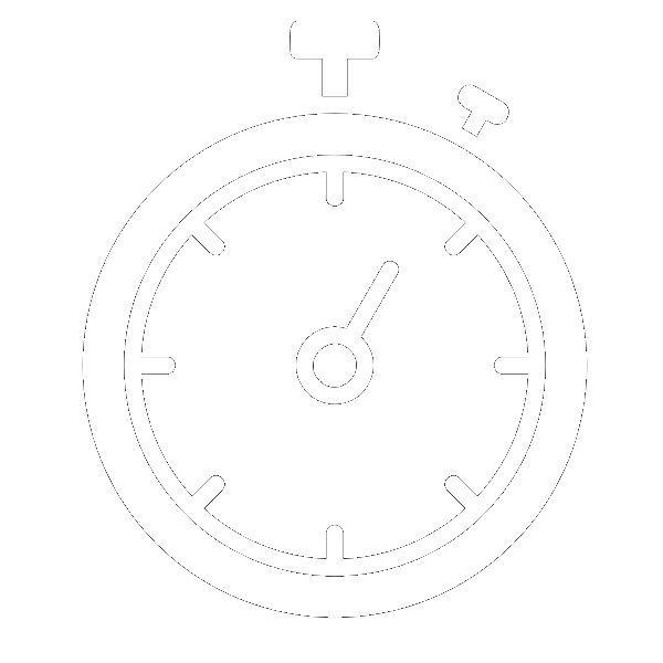 Stopwatch icon representing fast and timely plumbing service